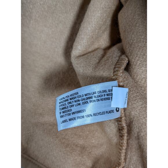 All in Motion Sherpa Jacket L Zip Front Beige Camel Sweatshirt Relax Fit Layer - Picture 8 of 10
